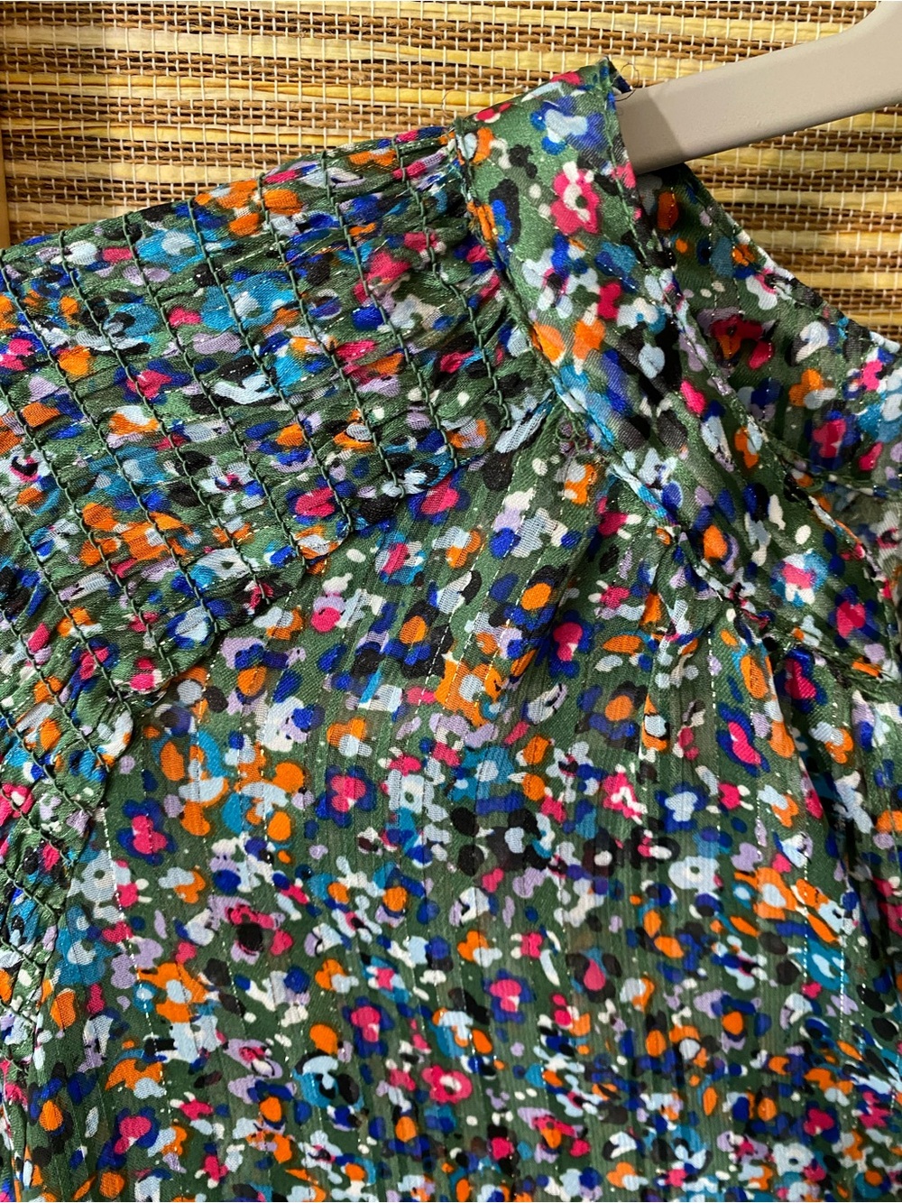 Zac & Rachel Semi-sheer Colorful Blouse Sz S - Picture 5 of 10